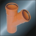 Bs5255 / 4514 ท่อระบายน้ำ Upvc Y-tee หัวจุกยางสีเทา 