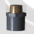 Adaptador macho ASTM SCH80 UPVC Color gris oscuro 