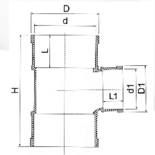 BS5255 / 4514 Drainage Upvc Reducing Tee Gris 