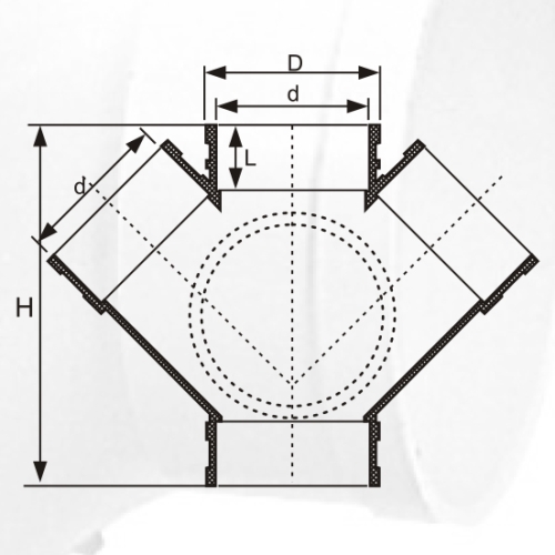 UPVC Drainage Fitting Cross with Front Door 