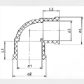 NBR5648 Water Supply Upvc Reducing Elbow 90° Grey 