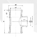 NBR5648 Water Supply Upvc Reducing Tee Grey Color 