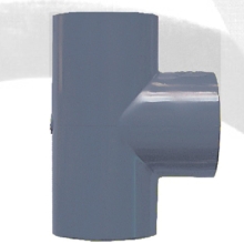 Tee ASTM SCH80 CPVC Couleur Gris Foncé 