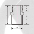 ASTM SCH80 UPVC Male Adaptor Dark Grey Color 