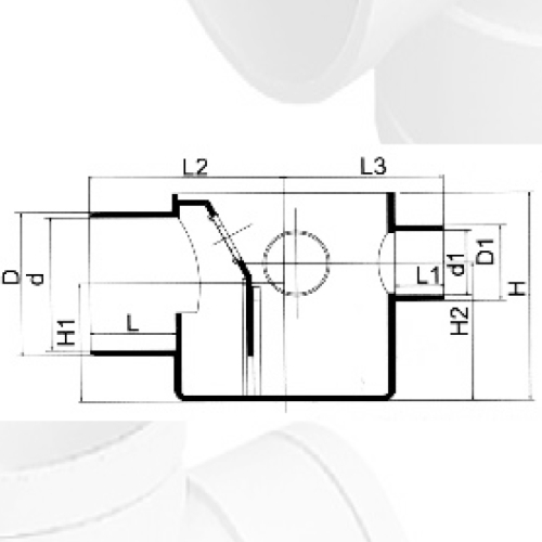 Drenaje de piso de montaje de drenaje UPVC DIN 110X50 