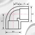 DIN PN16 Water Supply Upvc Elbow 90° Grey 