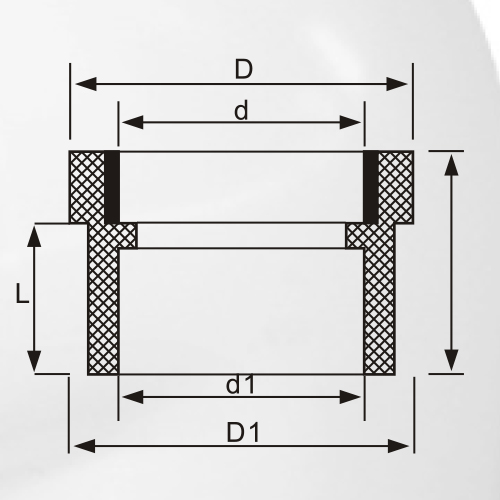 DIN PN10 Water Supply Upvc Female Adaptor White 