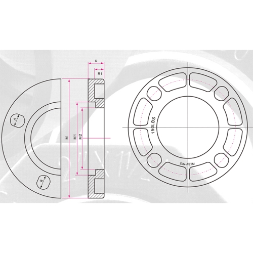 ASTM SCH80 CPVC Van Stone Flange Gris oscuro 