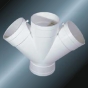 Din Drainage Upvc Y-cross Couleur Gris 