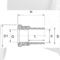 DIN PN10 Water Supply Upvc Female Adaptor Brass 
