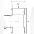 Din Drainage Upvc Tee Grey Color 