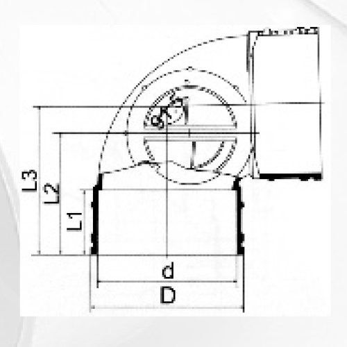 BS5255 / 4514 Drainage Upvc Elbow 90 ° Side Door Grey 