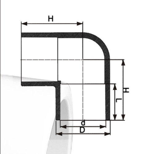 ASTM D2846 Water Supply Cpvc Elbow 90° 