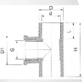 Din Pn10 Water Supply Upvc Female Tee White 