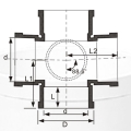 Bs5255/4514 Drainage Upvc Cross With Door Grey Color 