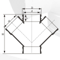 Bs5255/4514 Drainage Upvc Y-cross Grey Color 