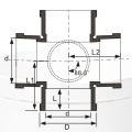 Din Drainage Upvc Cross Door Grey Color 
