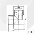 BS4346 Alimentation en eau Upvc Filetage femelle Tee Blanc 