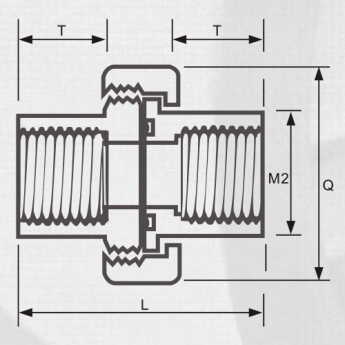 ASTM SCH80 الاتحاد النسائي UPVC لون رمادي غامق