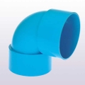 UPVC JIS K-6739 coude de drainage 90 ° couleur bleu 