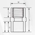 DIN PN16 Water Supply Cpvc Female Socket Brass 