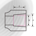 DIN PN16 Water Supply Cpvc Reducing Socket Grey 