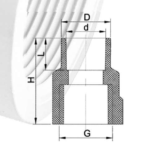 ASTM D2846 Pasokan Air Cpvc Female Adapter Brass 