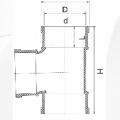 BS5255/4514 Drainage Upvc Tee Grey Color 