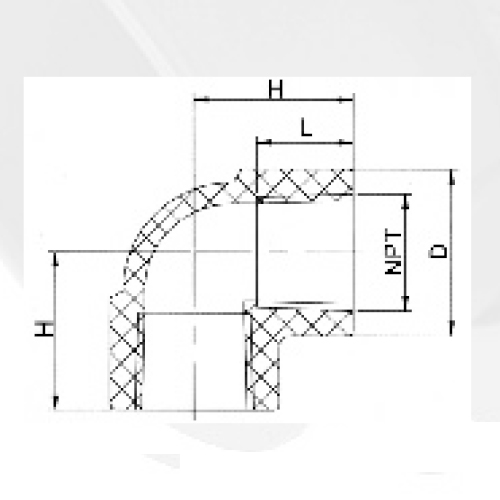 BS4346 Suministro de agua Upvc Codo de rosca hembra reductor 
