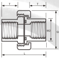 ASTM SCH80 اتحاد النساء CPVC اللون الرمادي الداكن