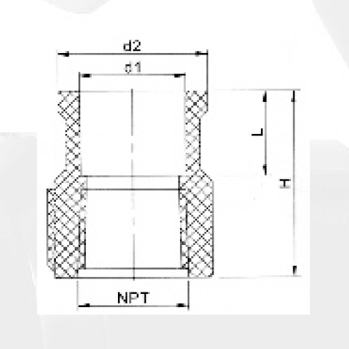 NBR5648 อะแดปเตอร์ประปา Upvc ตัวเมียสีเทา 