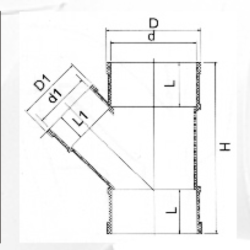 Bs5255 / 4514 Drainage Upvc Réduction Y-tee Couleur grise 