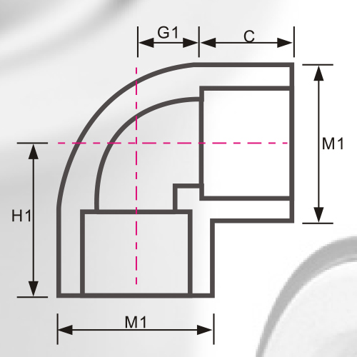 Coude Upvc 90 ° Gris DIN PN16 