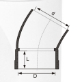 PVC Fitting of 30 Degree Elbow for Drainage 