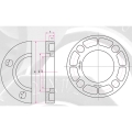 ASTM SCH80 CPVC Van Stone Flange Dark Grey 