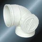 BS5255/4514 Drainage Upvc Elbow 90° Side Door Grey 