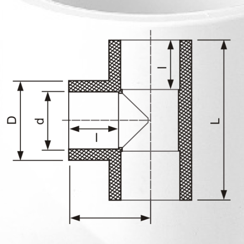 ASTM D2846 Tee Cpvc d'alimentation en eau jaune lait 