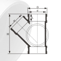 Bs5255/4514 Drainage Upvc Y-tee Side Door Grey Color 
