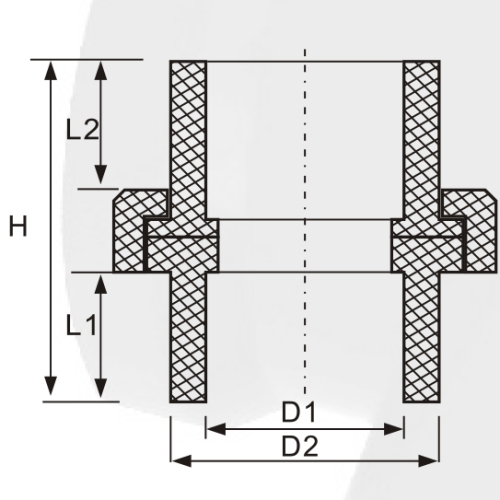 NBR5648 Pasokan Air Upvc Union Warna Abu-abu 