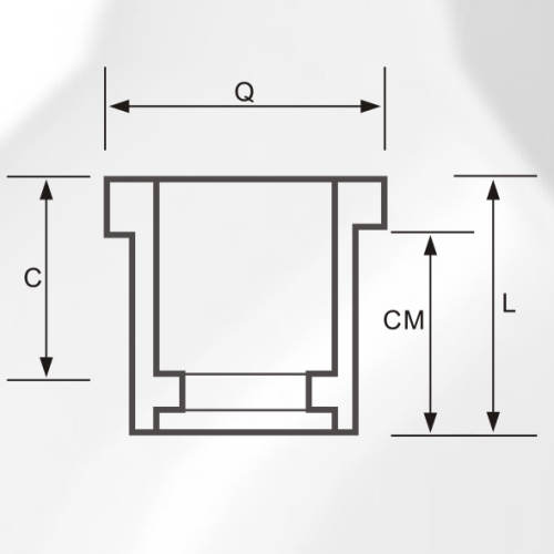 Alimentation en eau DIN PN16 Upvc Reducing Bush Grey 