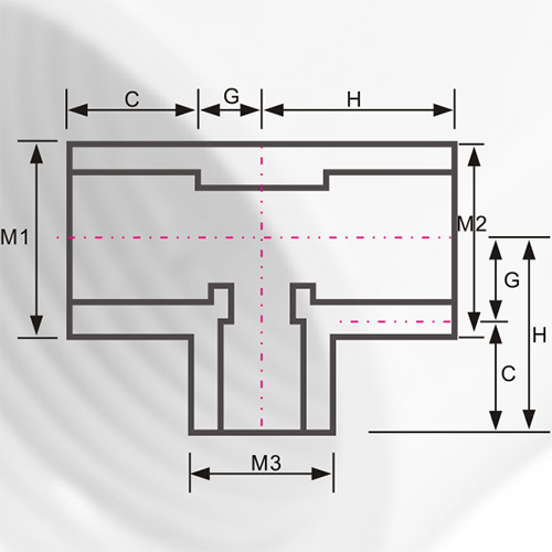 DIN PN16 Tee de réduction d'alimentation en eau Upvc Gris 