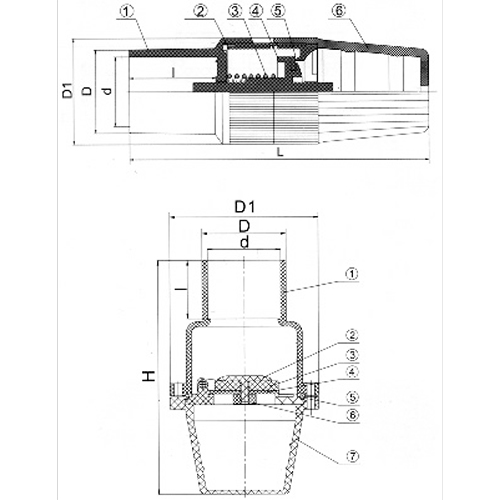 UPVC Foot Valve Thread Connector 