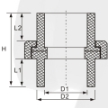 NBR5648 Water Supply Upvc Union Grey Color 