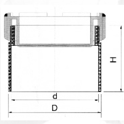 BS5255 / 4514 Drainage Upvc Clean Out Warna Abu-abu 