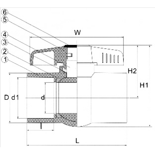 ตัวเชื่อมต่อซ็อกเก็ตบอลวาล์ว UPVC ขนาดกะทัดรัด 