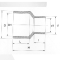 DIN PN10 Water Supply Upvc Reducing Socket White 
