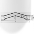 Alimentation en eau DIN PN16 Upvc Step Over Bend 