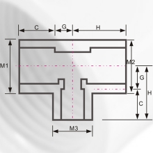 DIN PN16 Alimentation en eau Cpvc Réduction Tee Gris 
