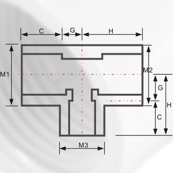 DIN PN16 Alimentation en eau Cpvc Réduction Tee Gris 