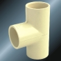 ASTM D2846 Tee Cpvc d'alimentation en eau jaune lait 